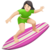 Woman Surfing: Light Skin Tone Emoji Copy Paste ― 🏄🏻‍♀ - apple