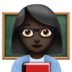 Woman Teacher: Dark Skin Tone Emoji Copy Paste ― 👩🏿‍🏫 - apple