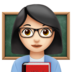 Woman Teacher: Light Skin Tone Emoji Copy Paste ― 👩🏻‍🏫 - apple