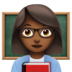 Woman Teacher: Medium-dark Skin Tone Emoji Copy Paste ― 👩🏾‍🏫 - apple