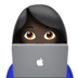 Woman Technologist: Dark Skin Tone Emoji Copy Paste ― 👩🏿‍💻 - apple