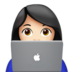 Woman Technologist: Light Skin Tone Emoji Copy Paste ― 👩🏻‍💻 - apple