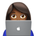 Woman Technologist: Medium-dark Skin Tone Emoji Copy Paste ― 👩🏾‍💻 - apple