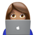 Woman Technologist: Medium Skin Tone Emoji Copy Paste ― 👩🏽‍💻 - apple