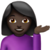 Woman Tipping Hand: Dark Skin Tone Emoji Copy Paste ― 💁🏿‍♀ - apple