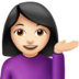 Woman Tipping Hand: Light Skin Tone Emoji Copy Paste ― 💁🏻‍♀ - apple