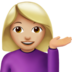 Woman Tipping Hand: Medium-light Skin Tone Emoji Copy Paste ― 💁🏼‍♀ - apple