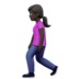 Woman Walking: Dark Skin Tone Emoji Copy Paste ― 🚶🏿‍♀ - apple