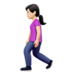 Woman Walking: Light Skin Tone Emoji Copy Paste ― 🚶🏻‍♀ - apple