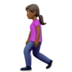 Woman Walking: Medium-dark Skin Tone Emoji Copy Paste ― 🚶🏾‍♀ - apple