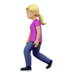 Woman Walking: Medium-light Skin Tone Emoji Copy Paste ― 🚶🏼‍♀ - apple