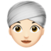 Woman Wearing Turban: Light Skin Tone Emoji Copy Paste ― 👳🏻‍♀ - apple