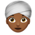 Woman Wearing Turban: Medium-dark Skin Tone Emoji Copy Paste ― 👳🏾‍♀ - apple