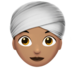 Woman Wearing Turban: Medium Skin Tone Emoji Copy Paste ― 👳🏽‍♀ - apple