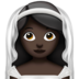 Woman With Veil: Dark Skin Tone Emoji Copy Paste ― 👰🏿‍♀ - apple