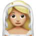 Woman With Veil: Medium-light Skin Tone Emoji Copy Paste ― 👰🏼‍♀ - apple