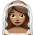 Woman With Veil: Medium Skin Tone Emoji Copy Paste ― 👰🏽‍♀ - apple
