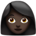Woman: Dark Skin Tone Emoji Copy Paste ― 👩🏿 - apple