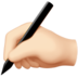 Writing Hand: Light Skin Tone Emoji Copy Paste ― ✍🏻 - apple