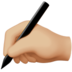Writing Hand: Medium-light Skin Tone Emoji Copy Paste ― ✍🏼 - apple