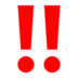 Double Exclamation Mark Emoji Copy Paste ― ‼️ - docomo