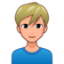 Man: Medium-light Skin Tone, Blond Hair Emoji Copy Paste ― 👱🏼‍♂ - emojidex