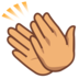 Clapping Hands: Medium Skin Tone Emoji Copy Paste ― 👏🏽 - emojidex