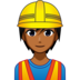 Construction Worker: Medium-dark Skin Tone Emoji Copy Paste ― 👷🏾 - emojidex