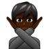 Person Gesturing NO: Dark Skin Tone Emoji Copy Paste ― 🙅🏿 - emojidex