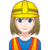 Woman Construction Worker: Light Skin Tone Emoji Copy Paste ― 👷🏻‍♀ - emojidex