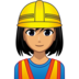 Woman Construction Worker: Medium Skin Tone Emoji Copy Paste ― 👷🏽‍♀ - emojidex