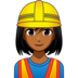 Woman Construction Worker: Medium-dark Skin Tone Emoji Copy Paste ― 👷🏾‍♀ - emojidex