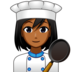 Woman Cook: Medium-dark Skin Tone Emoji Copy Paste ― 👩🏾‍🍳 - emojidex