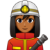 Woman Firefighter: Medium-dark Skin Tone Emoji Copy Paste ― 👩🏾‍🚒 - emojidex