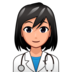 Woman Health Worker: Medium-light Skin Tone Emoji Copy Paste ― 👩🏼‍⚕ - emojidex