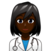 Woman Health Worker: Dark Skin Tone Emoji Copy Paste ― 👩🏿‍⚕ - emojidex