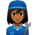 Woman Mechanic: Medium-dark Skin Tone Emoji Copy Paste ― 👩🏾‍🔧 - emojidex