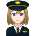 Woman Pilot: Light Skin Tone Emoji Copy Paste ― 👩🏻‍✈ - emojidex