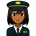 Woman Pilot: Medium-dark Skin Tone Emoji Copy Paste ― 👩🏾‍✈ - emojidex