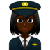Woman Pilot: Dark Skin Tone Emoji Copy Paste ― 👩🏿‍✈ - emojidex