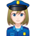 Woman Police Officer: Light Skin Tone Emoji Copy Paste ― 👮🏻‍♀ - emojidex