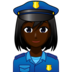 Woman Police Officer: Dark Skin Tone Emoji Copy Paste ― 👮🏿‍♀ - emojidex