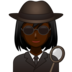 Woman Detective: Dark Skin Tone Emoji Copy Paste ― 🕵🏿‍♀ - emojidex