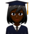 Woman Student: Dark Skin Tone Emoji Copy Paste ― 👩🏿‍🎓 - emojidex