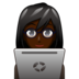 Woman Technologist: Dark Skin Tone Emoji Copy Paste ― 👩🏿‍💻 - emojidex