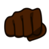 Oncoming Fist: Dark Skin Tone Emoji Copy Paste ― 👊🏿 - emojidex