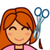 Person Getting Haircut: Medium Skin Tone Emoji Copy Paste ― 💇🏽 - emojidex