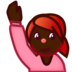 Person Raising Hand: Dark Skin Tone Emoji Copy Paste ― 🙋🏿 - emojidex