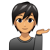 Person Tipping Hand: Medium Skin Tone Emoji Copy Paste ― 💁🏽 - emojidex