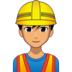 Man Construction Worker: Medium Skin Tone Emoji Copy Paste ― 👷🏽‍♂ - emojidex